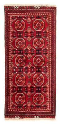 Runner Afghan Rug - 106 x 49 cm - dark red