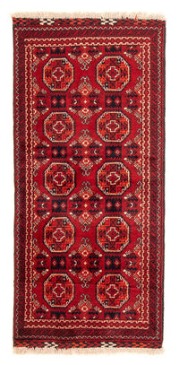 Runner Afghan Rug - 106 x 49 cm - dark red