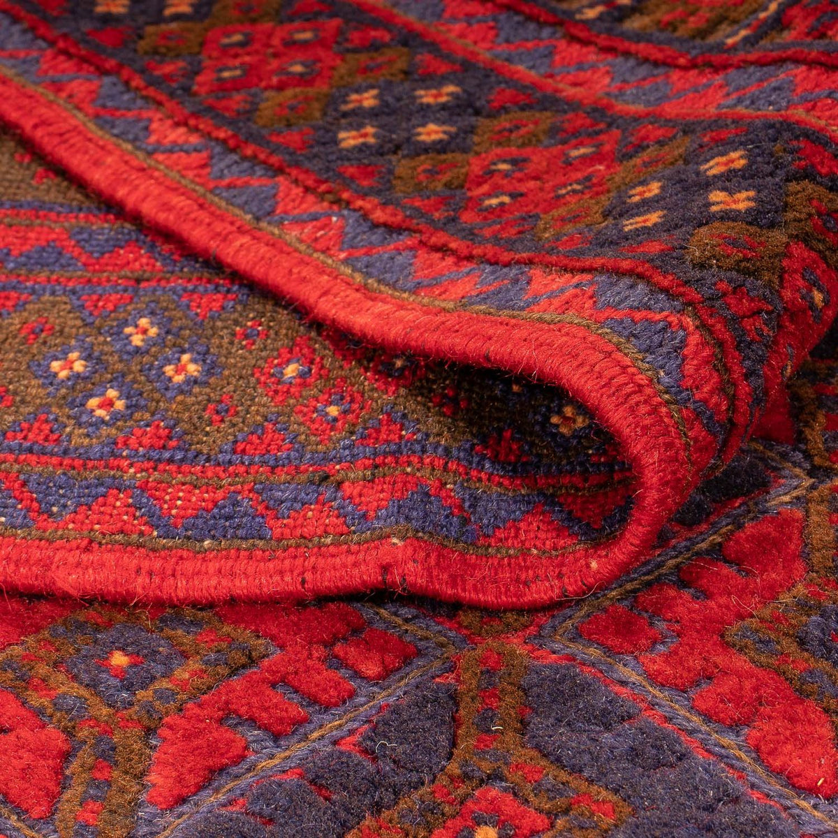 Kelim Rug - Oriental square  - 187 x 158 cm - dark red