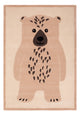 Children's Rug Bär Polarlichter Pracht - Wool Rug