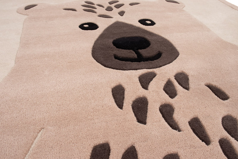 Children's Rug Bär Polarlichter Pracht - Wool Rug