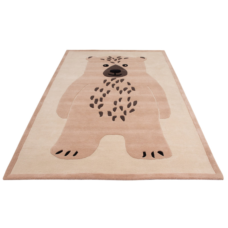 Children's Rug Bär Polarlichter Pracht - Wool Rug
