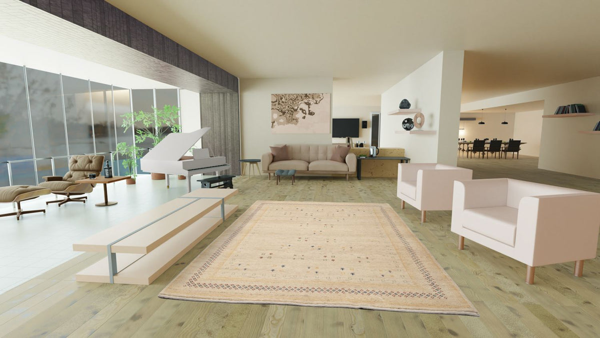 Gabbeh Rug - Loribaft Perser - 250 x 200 cm - beige