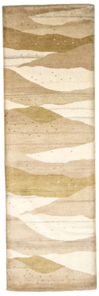 Runner Gabbeh Rug - Indus - 240 x 80 cm - beige
