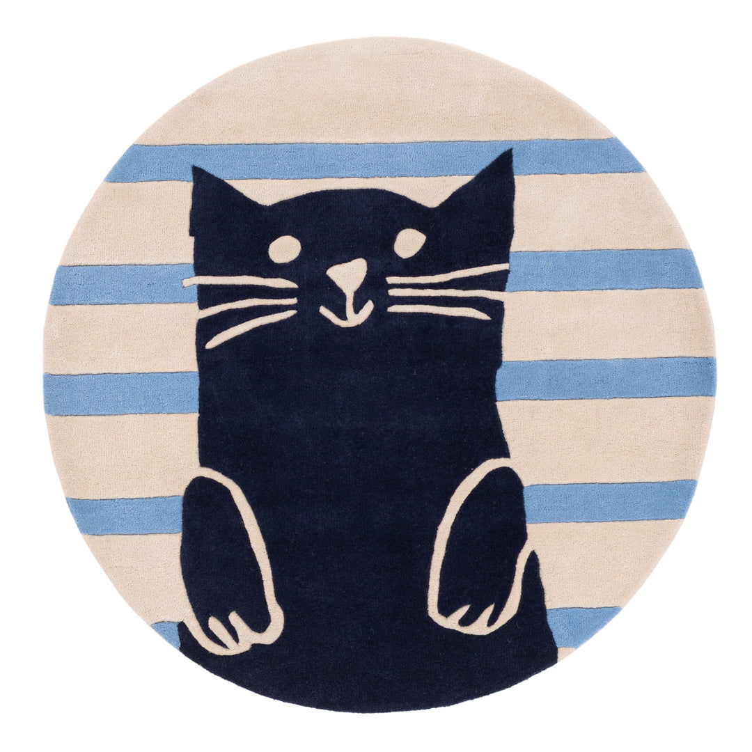 Cat Kids Rug Round