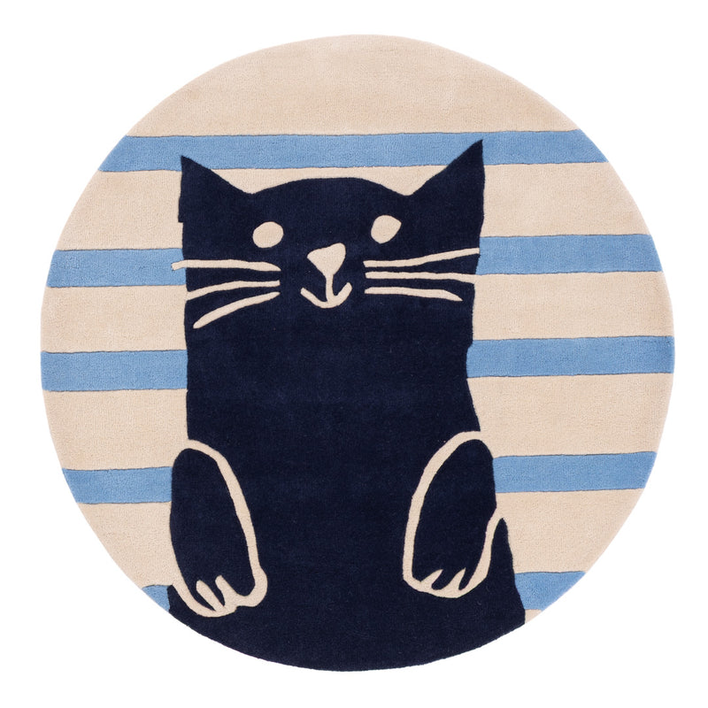 Cat Kids Rug Round