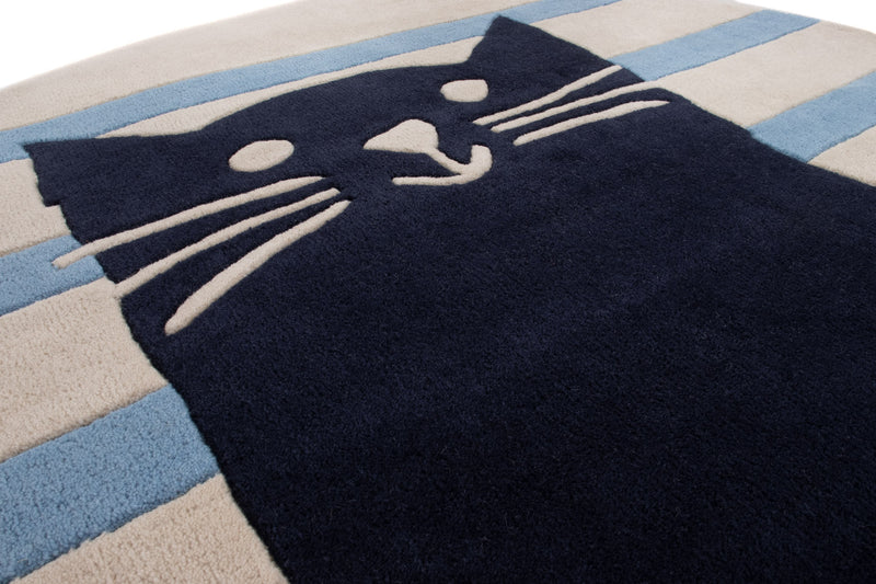 Cat Kids Rug Round