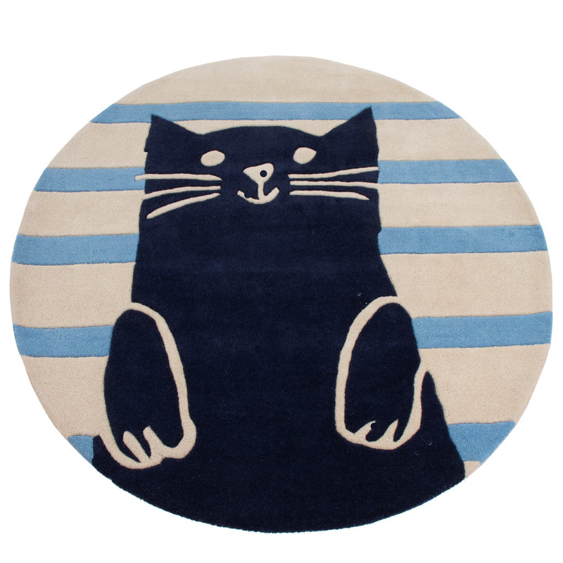 Cat Kids Rug Round