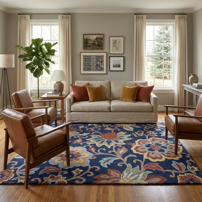 Wool Rug WhispersofSpring - Wool Rug