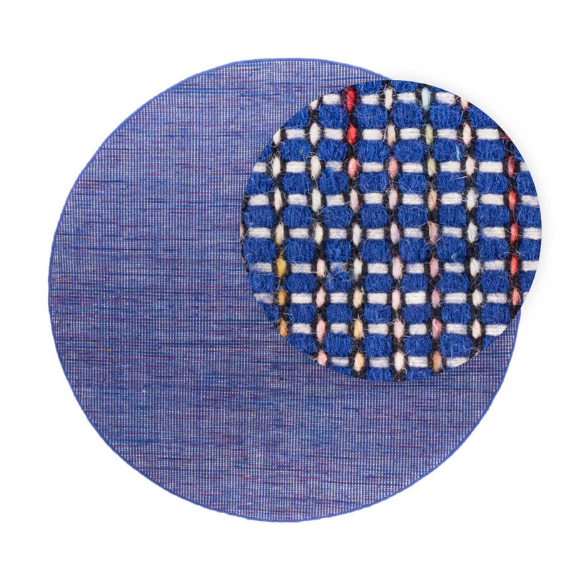 Kelim Rug - Trendy round  - 200 x 200 cm - blue