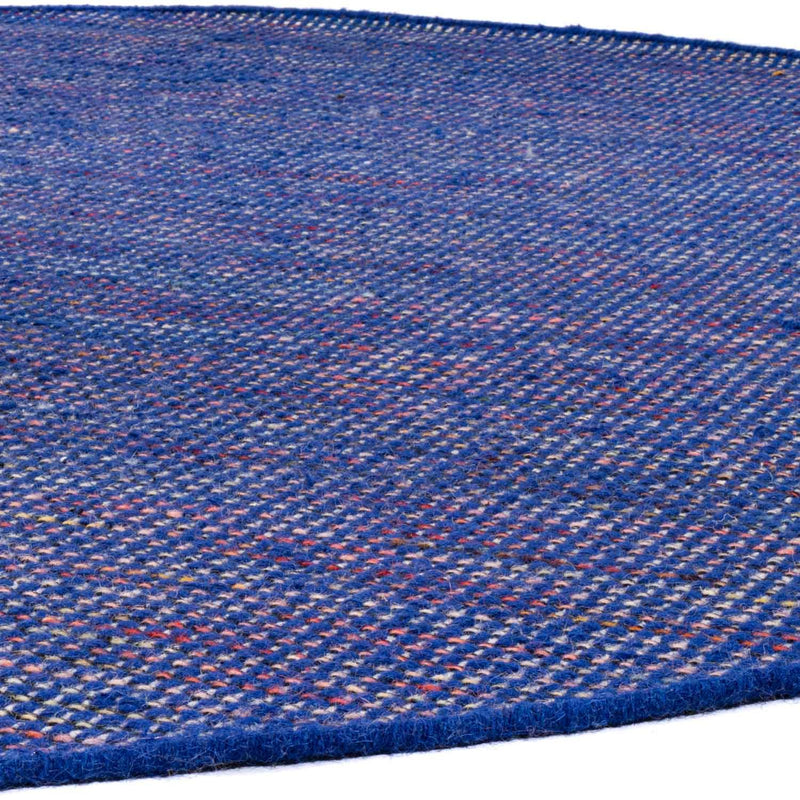 Kelim Rug - Trendy round  - 200 x 200 cm - blue