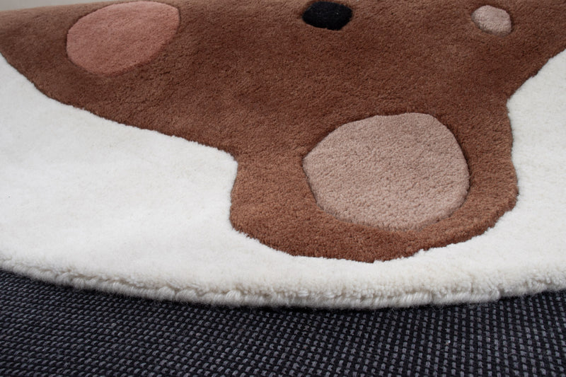 Bear Face Kids Rug Round