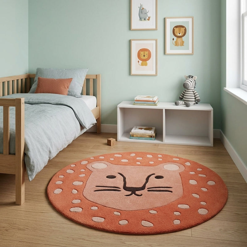Lion Kids Rug Round
