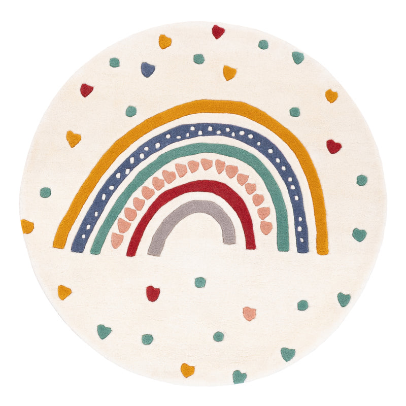 Rainbow Kids Rug Round