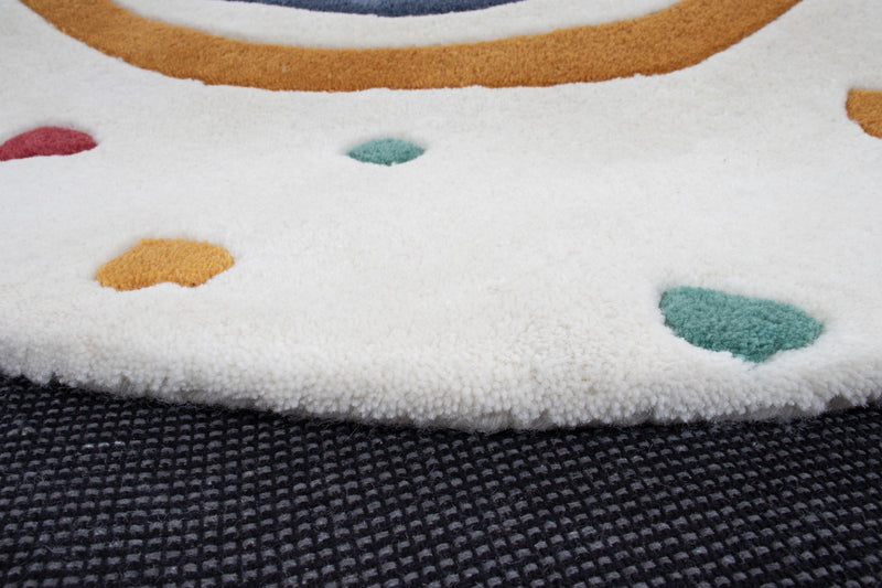 Rainbow Kids Rug Round