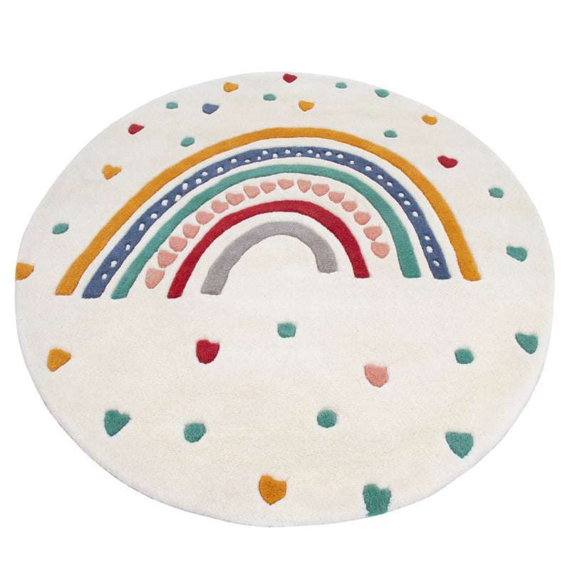 Rainbow Kids Rug Round