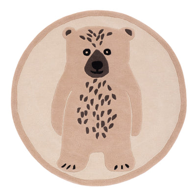 Polar Bear Kids Rug Round