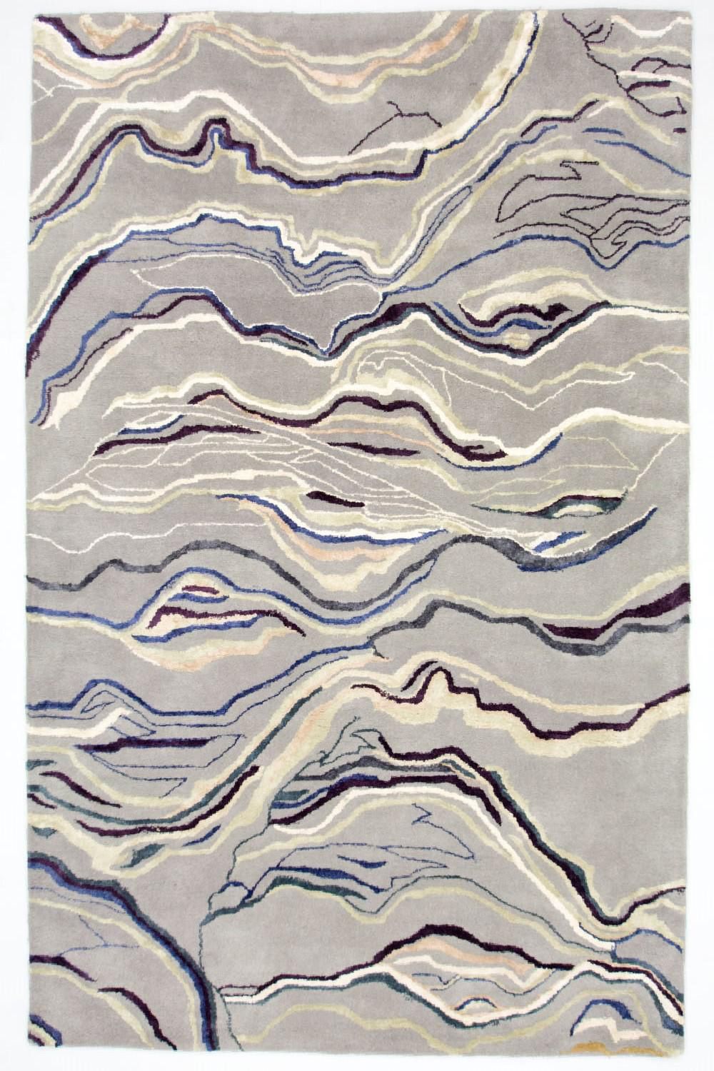 Designer Rug - 243 x 153 cm - silver
