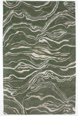 Designer Rug - 242 x 153 cm - green