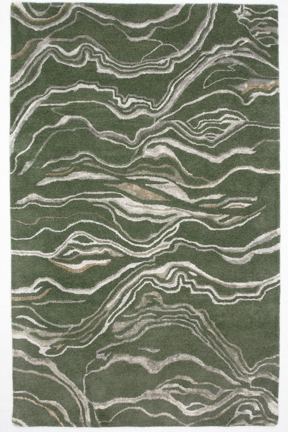 Designer Rug - 242 x 153 cm - green