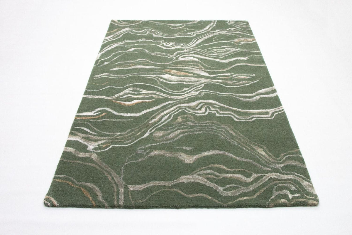 Designer Rug - 242 x 153 cm - green