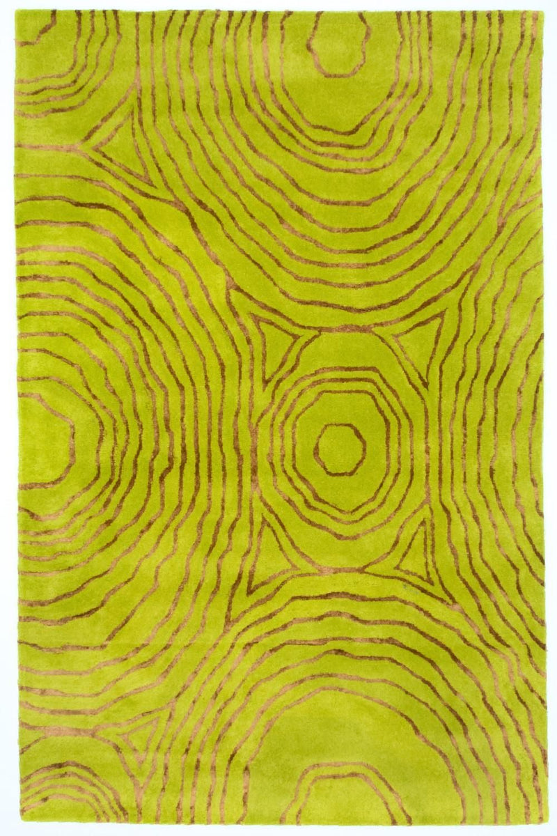 Designer Rug - 241 x 152 cm - light green
