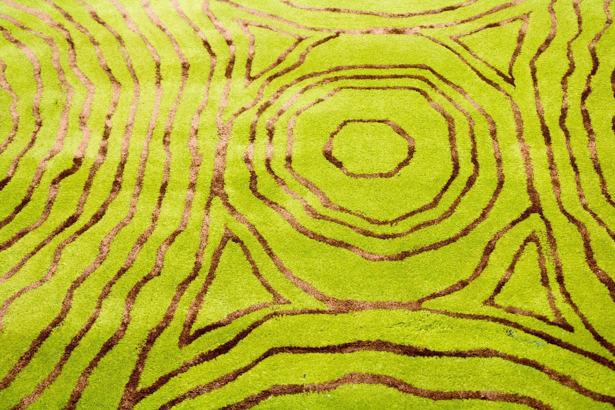 Designer Rug - 241 x 152 cm - light green