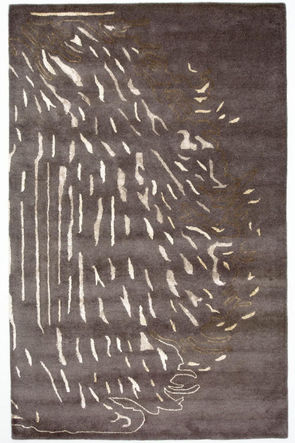 Designer Rug - 242 x 153 cm - brown