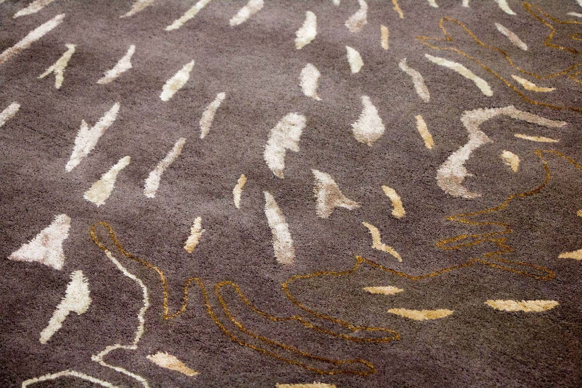 Designer Rug - 242 x 153 cm - brown