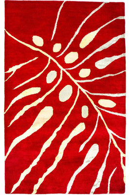 Designer Rug - 245 x 152 cm - red