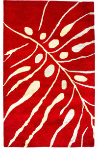Designer Rug - 245 x 152 cm - red