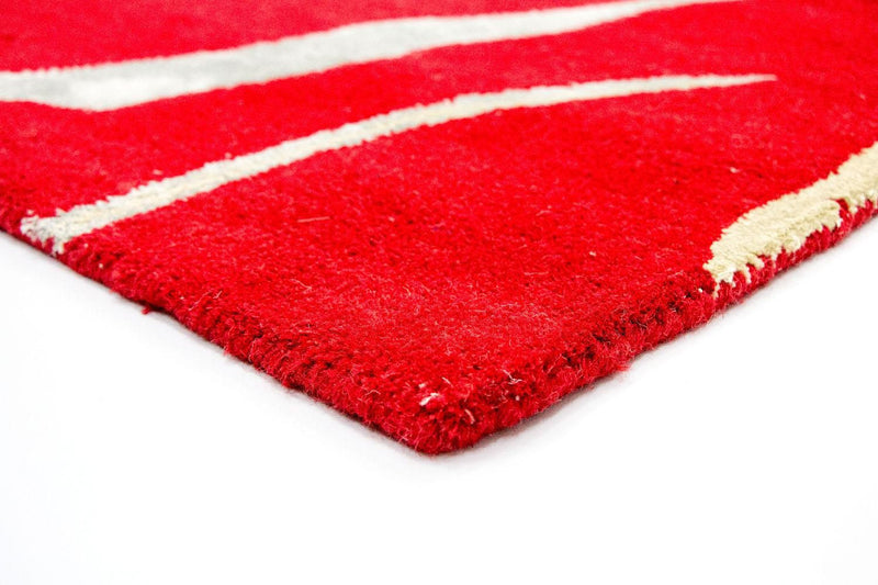 Designer Rug - 245 x 152 cm - red