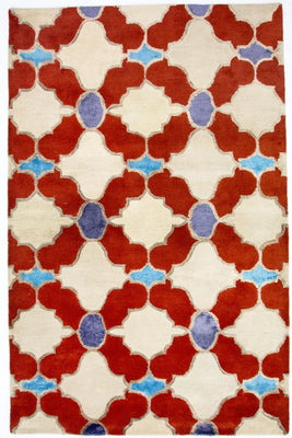 Wool Rug - 243 x 153 cm - beige