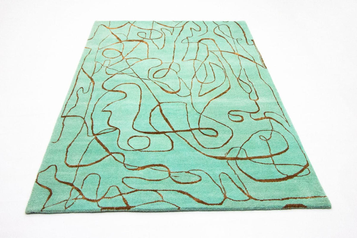 Designer Rug - 246 x 154 cm - turquoise