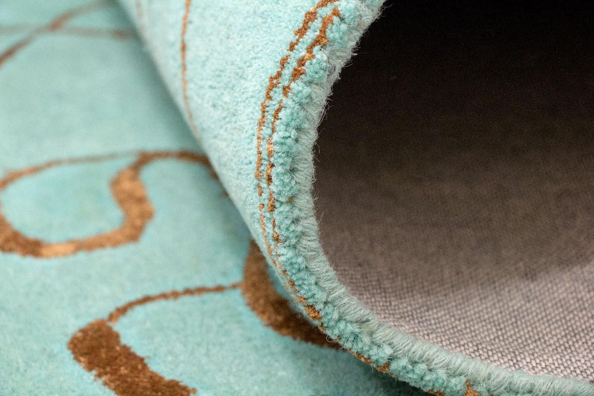 Designer Rug - 246 x 154 cm - turquoise