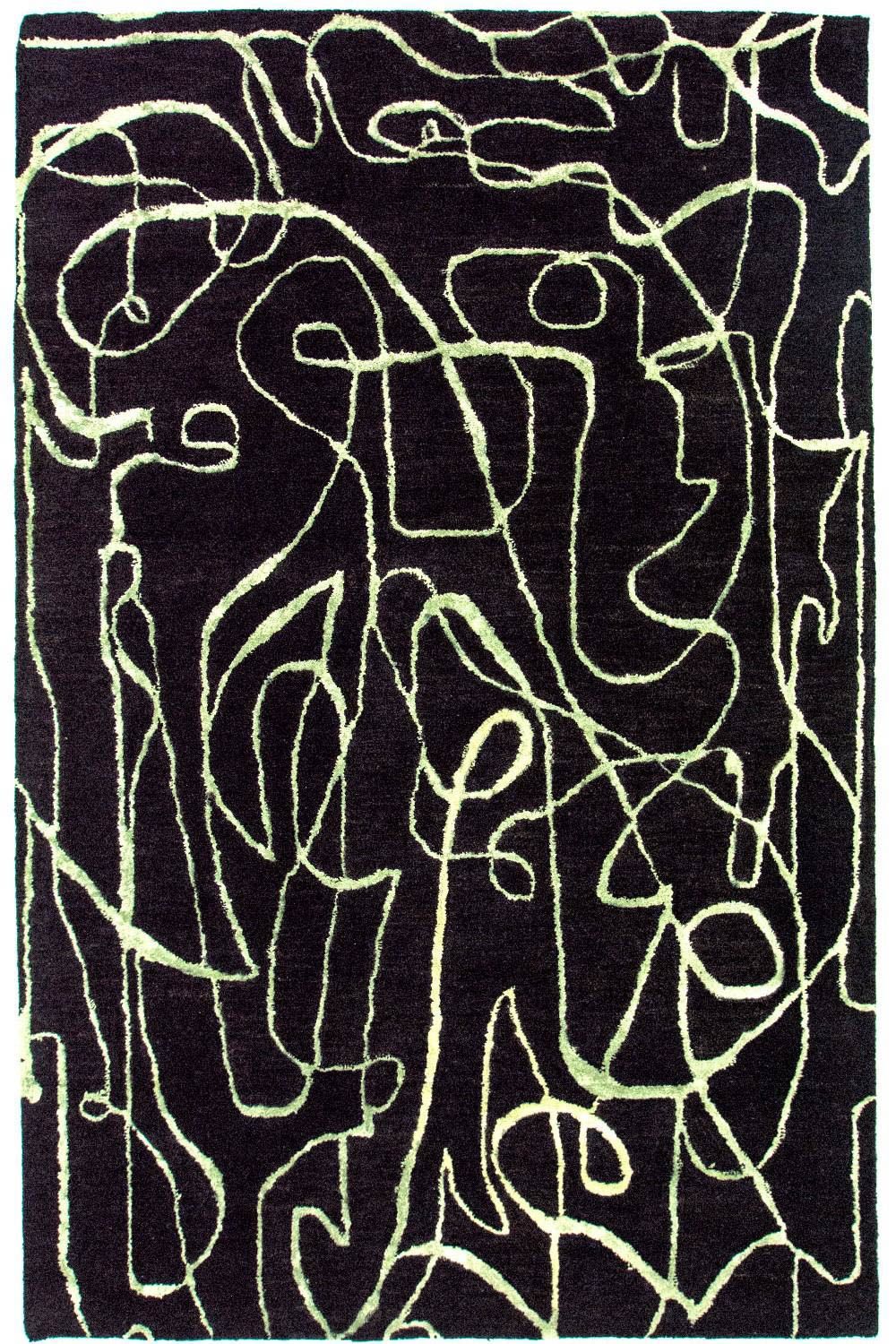 Designer Rug - 243 x 152 cm - blue