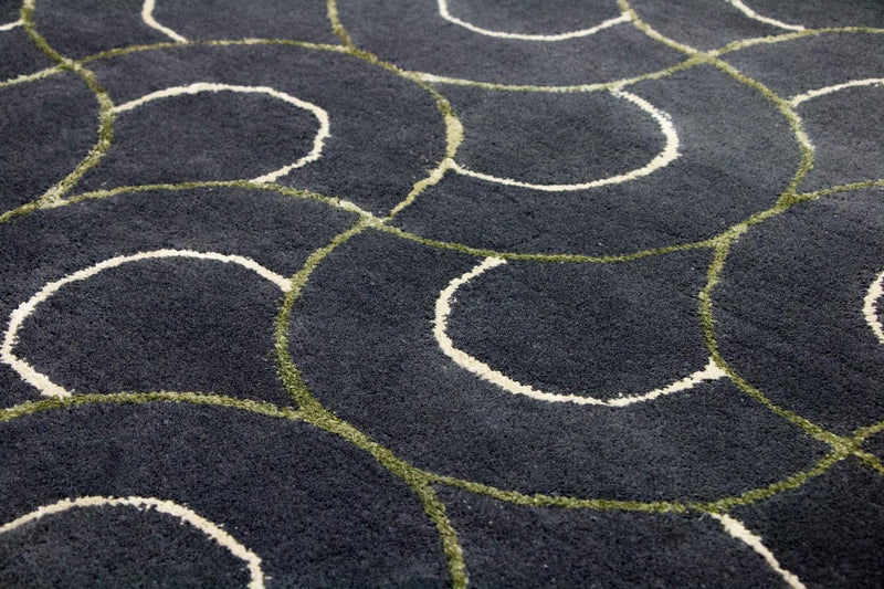 Designer Rug - 242 x 152 cm - blue