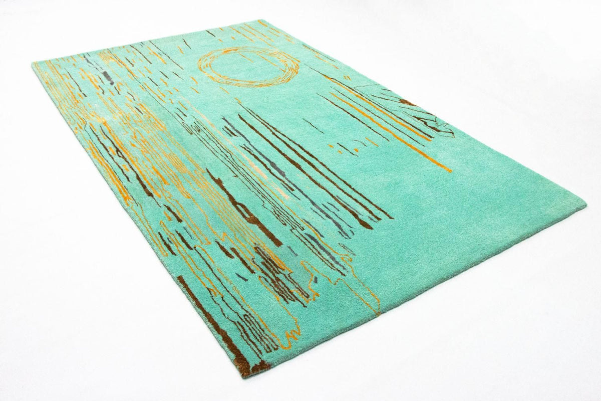 Designer Rug - 244 x 154 cm - turquoise