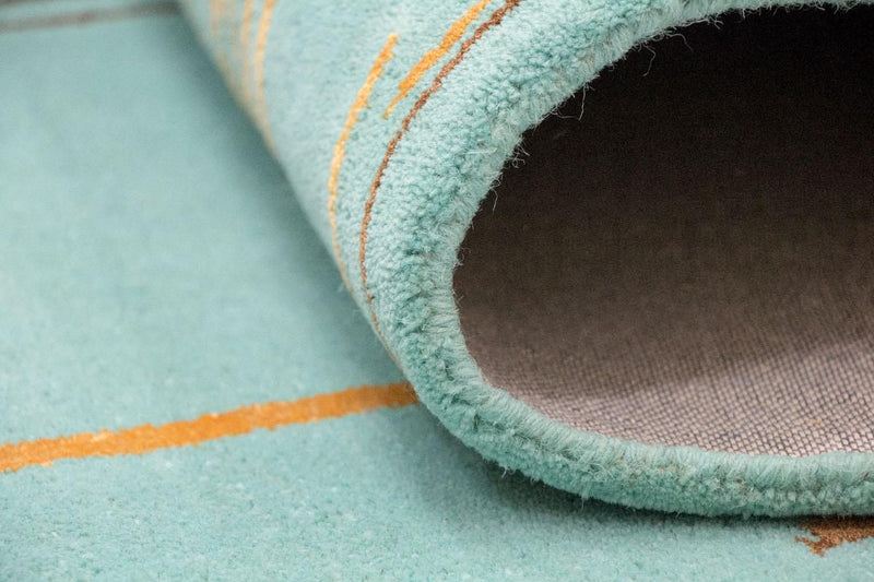 Designer Rug - 244 x 154 cm - turquoise