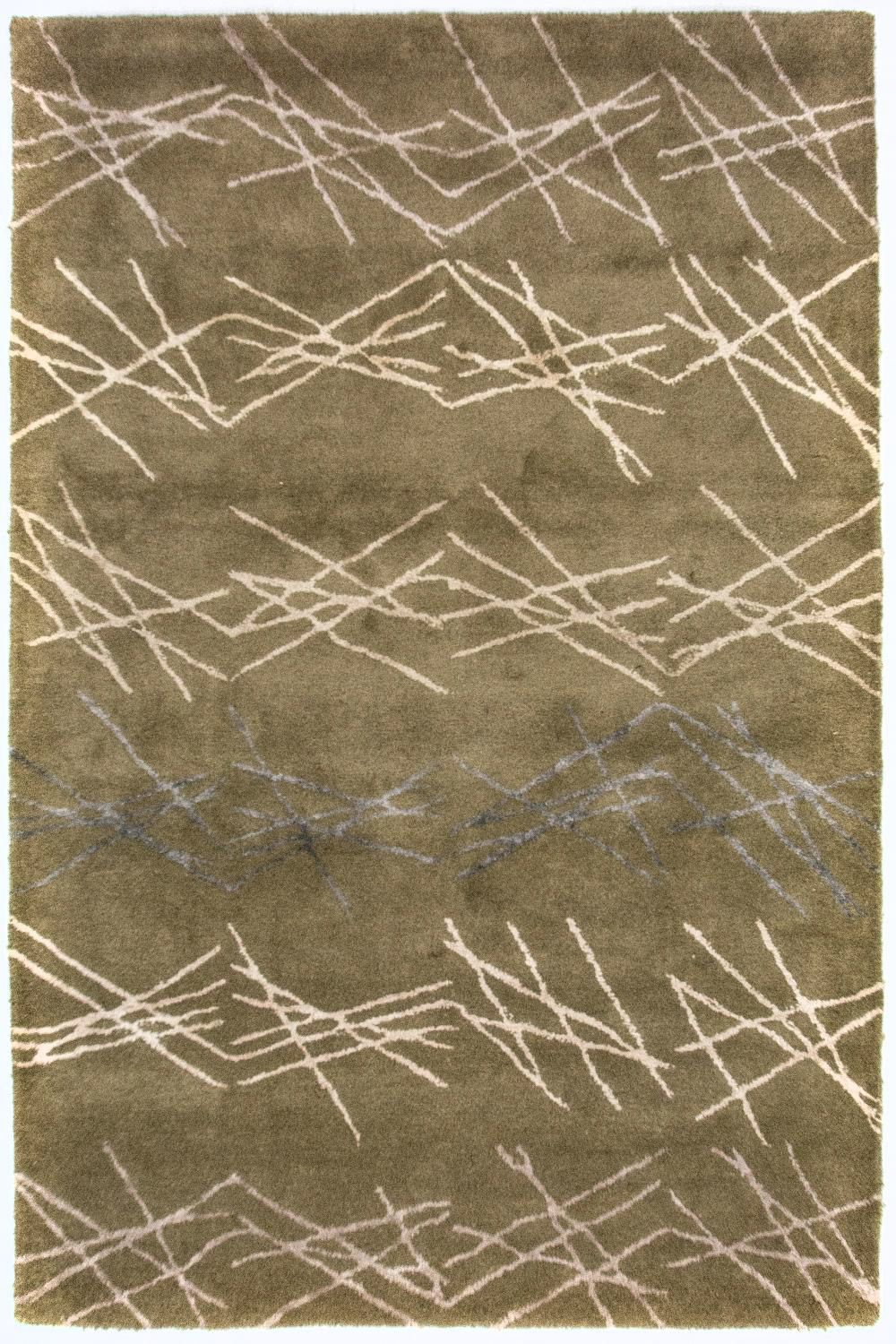 Designer Rug - 182 x 122 cm - green
