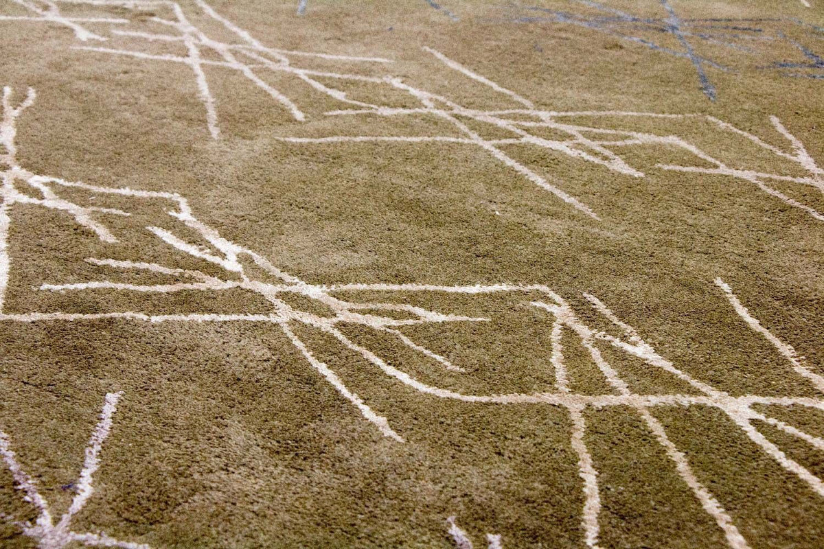 Designer Rug - 182 x 122 cm - green