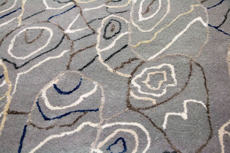 Designer Rug - 243 x 155 cm - silver