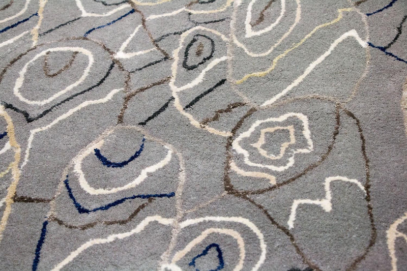 Designer Rug - 243 x 155 cm - silver