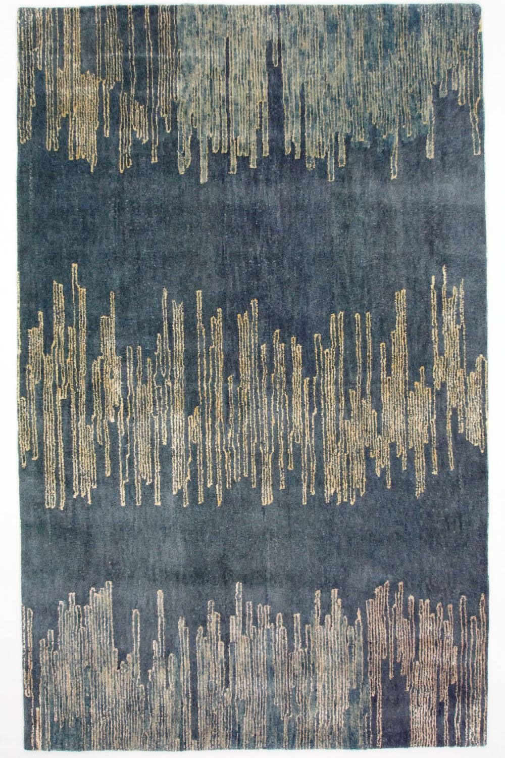 Designer Rug - 246 x 154 cm - blue