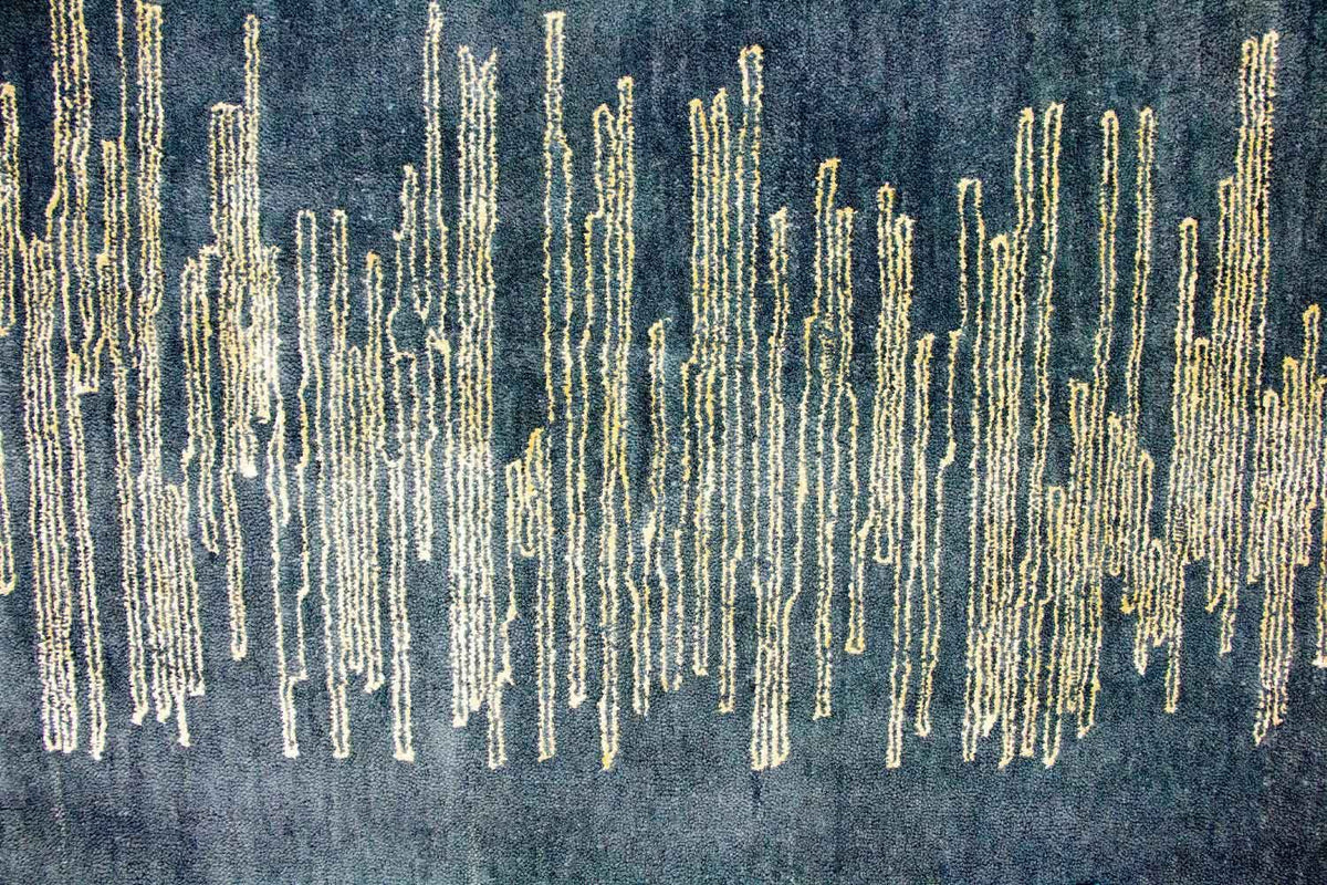 Designer Rug - 246 x 154 cm - blue