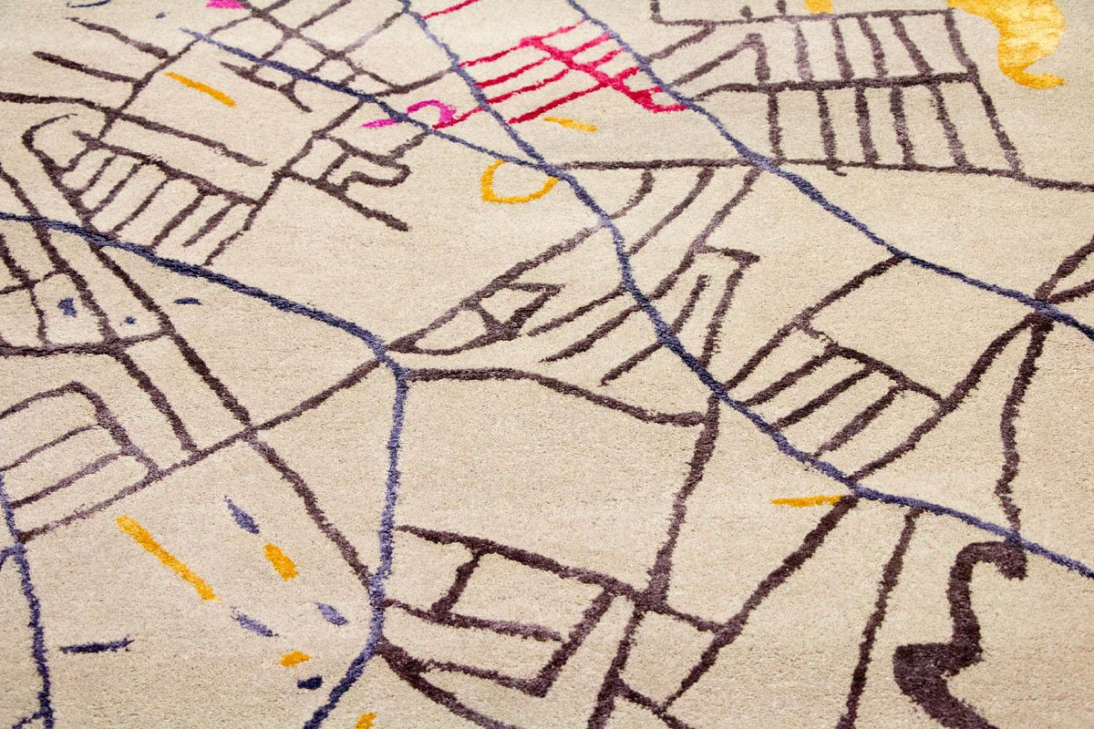 Designer Rug - 241 x 152 cm - multicolored