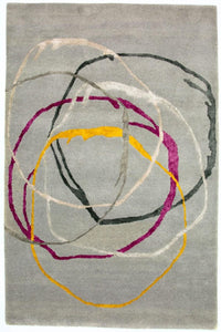 Designer Rug - 243 x 153 cm - silver