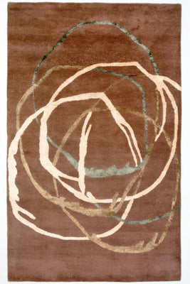 Designer Rug - 244 x 152 cm - brown
