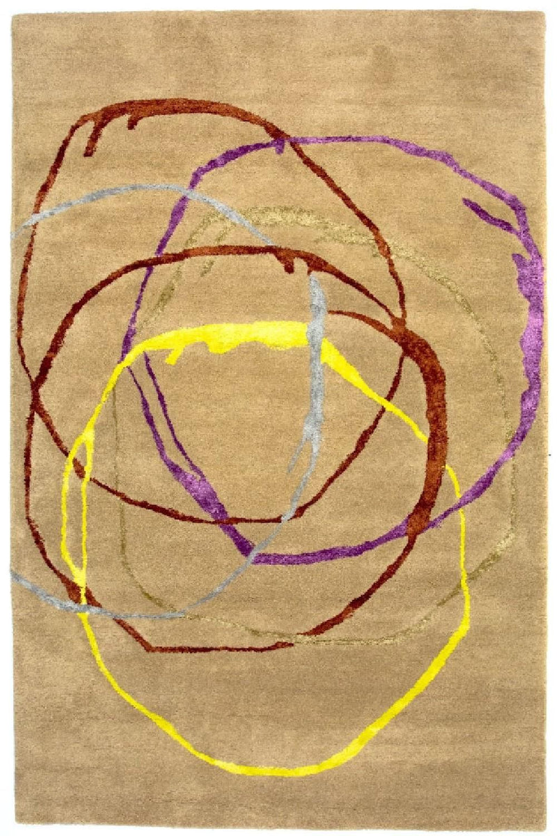 Designer Rug - 246 x 152 cm - beige