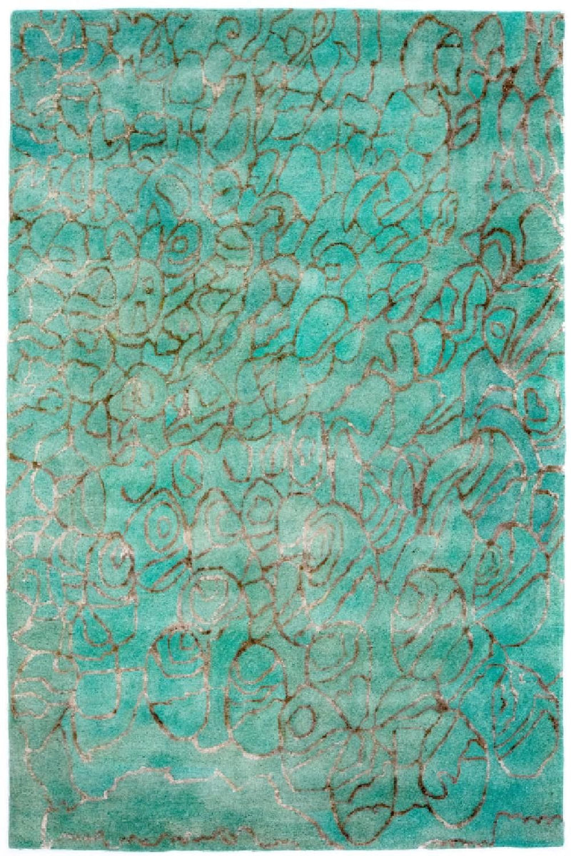 Designer Rug - 244 x 153 cm - turquoise